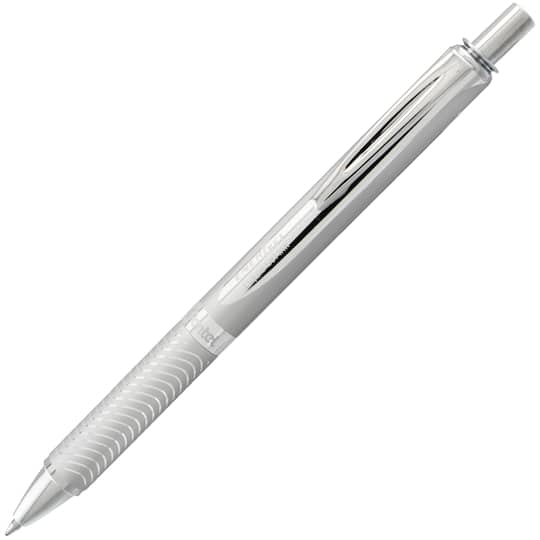 Pentel EnerGel® Silver Metal Barrel 0.7mm Black Ink Gel Pen